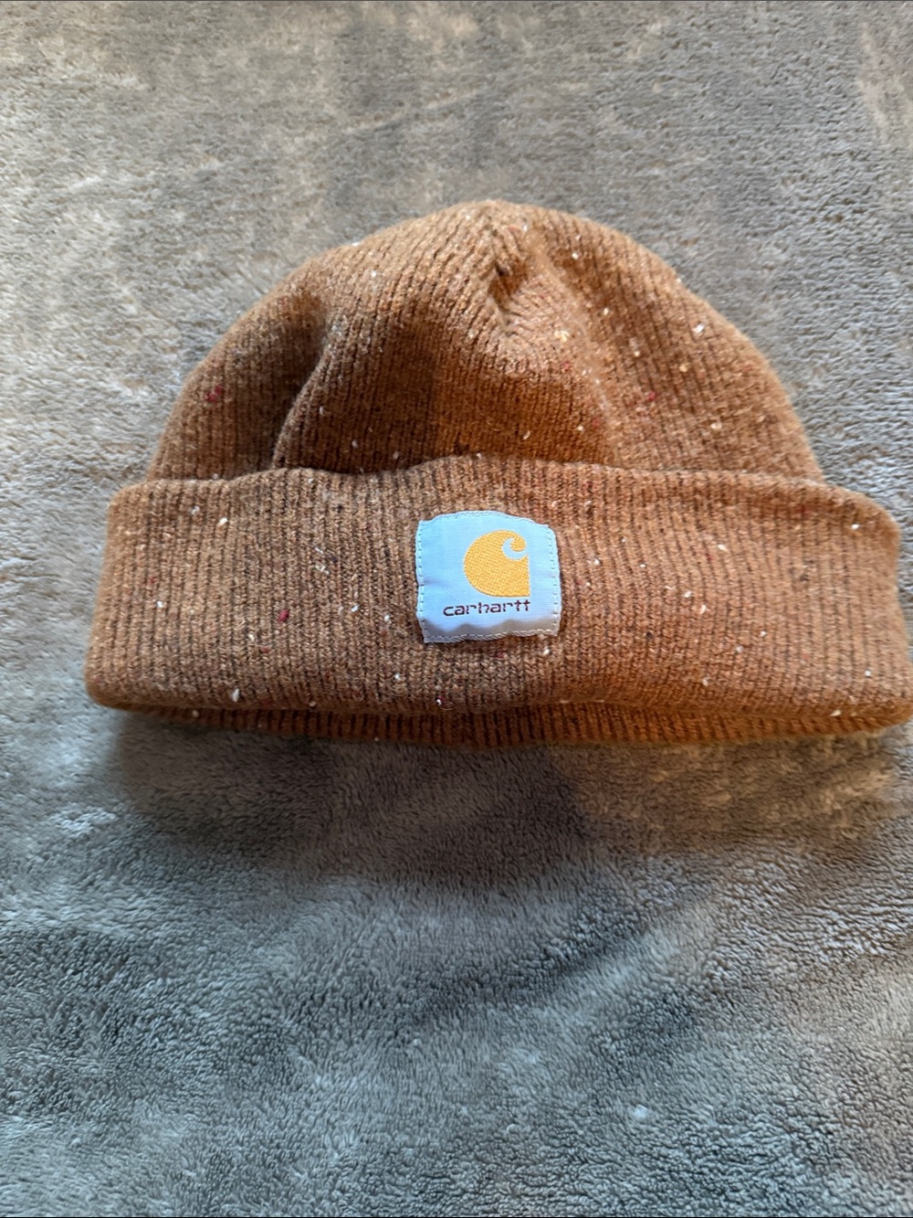 Carhartt Kids Chestnut Brown Speckled Knit Cuffed Beanie